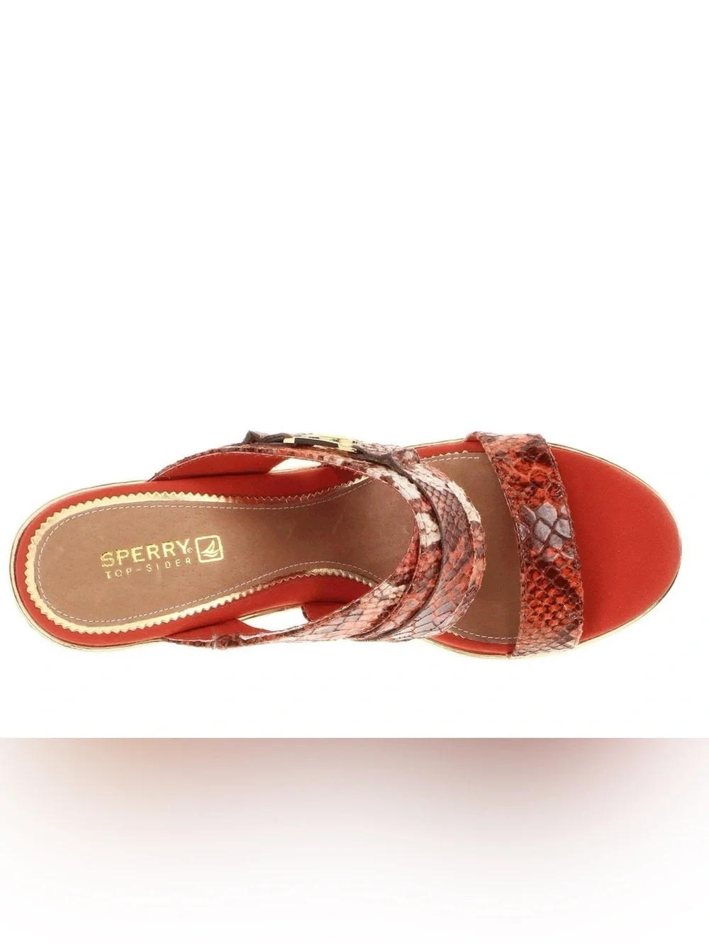 SPERRY TOPSIDER Maris Jute wedge python snakeskin sandal
